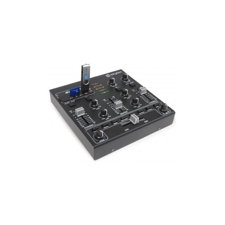 SkyTec	STM-2250 Mini table de mixage 4 canaux USB MP3 Effets Sound