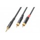 PD Connex	Cordon jack 3,5 mâle stéréo / 2 x RCA mâle, 6 m