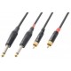 PD Connex	Cordon 2x jack 6,35 mâle mono / 2x RCA mâle, 6 m