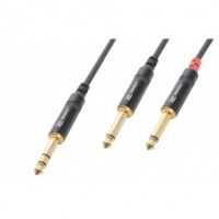 PD Connex	Cordon jack 6,35 mâle stéréo / 2 x jack 6,35 mâle mono, 1,5 m