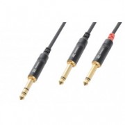 PD Connex	Cordon jack 6,35 mâle stéréo / 2 x jack 6,35 mâle mono, 1,5 m