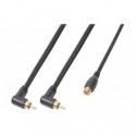 PD Connex	Cordon 2 x RCA mâle coudé / 1x RCA femelle, 0,3 m