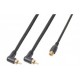 PD Connex	Cordon 2 x RCA mâle coudé / 1x RCA femelle, 0,3 m