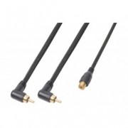 PD Connex	Cordon 2 x RCA mâle coudé / 1x RCA femelle, 0,3 m