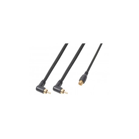 PD Connex	Cordon 2 x RCA mâle coudé / 1x RCA femelle, 0,3 m