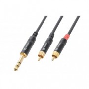 PD Connex	Cordon jack 6,35 mâle stéréo / 2 x RCA mâle, 1,5 m