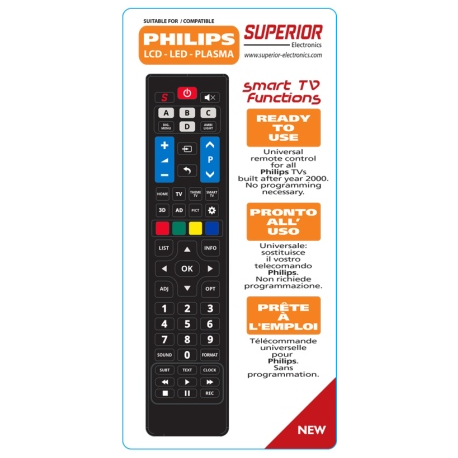 Télécommande Universelle pour Philips - LCD/LED/PLASMA Acceuil